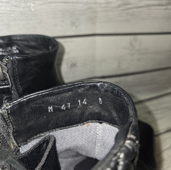 Sesto Meucci Black Leather Quilted Ankle Boots Women’s 8 Low Heel - Picture 6 of 13